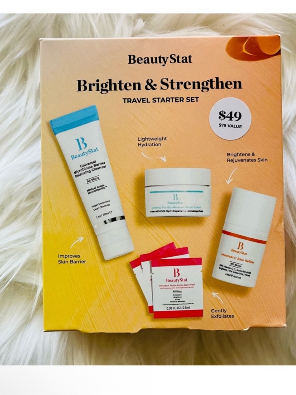 BeautyStat Brighten Travel Started Kit Set Glowing Skin on The Go - NIB